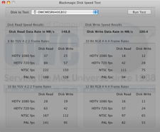 BlackMagic benchmark results